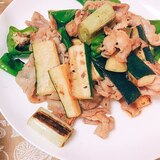 夏野菜と豚肉炒め